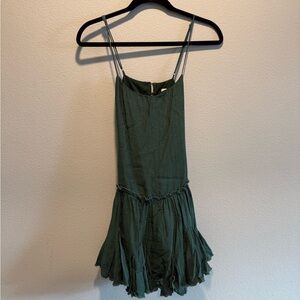 Green mini dress